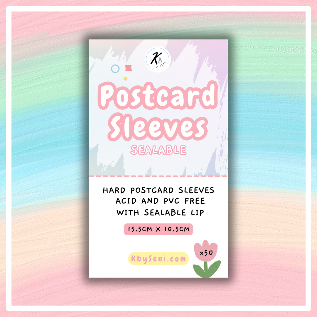 post card sleeves Sealable Postcards Sleeves 50pcs (15.5cm x 10.5cm) – Kbyseni