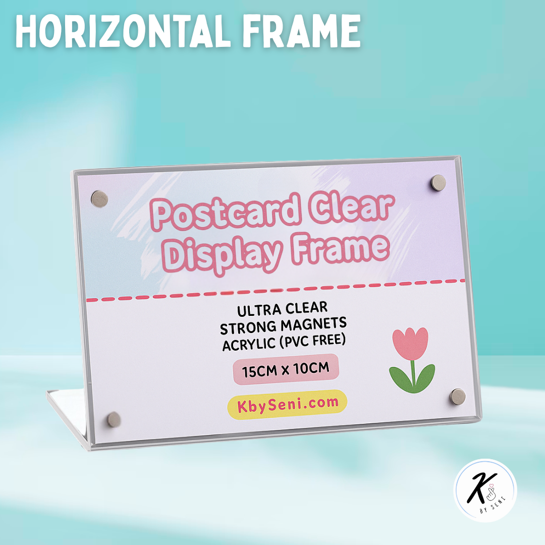 Postcard Horizontal Clear Display Frame