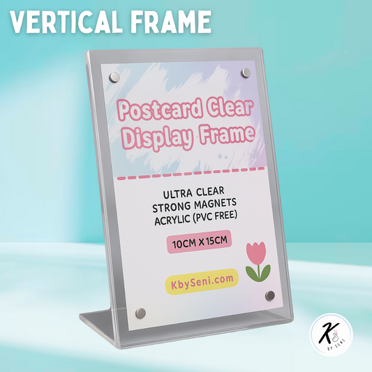 Postcard Vertical Clear Display Frame