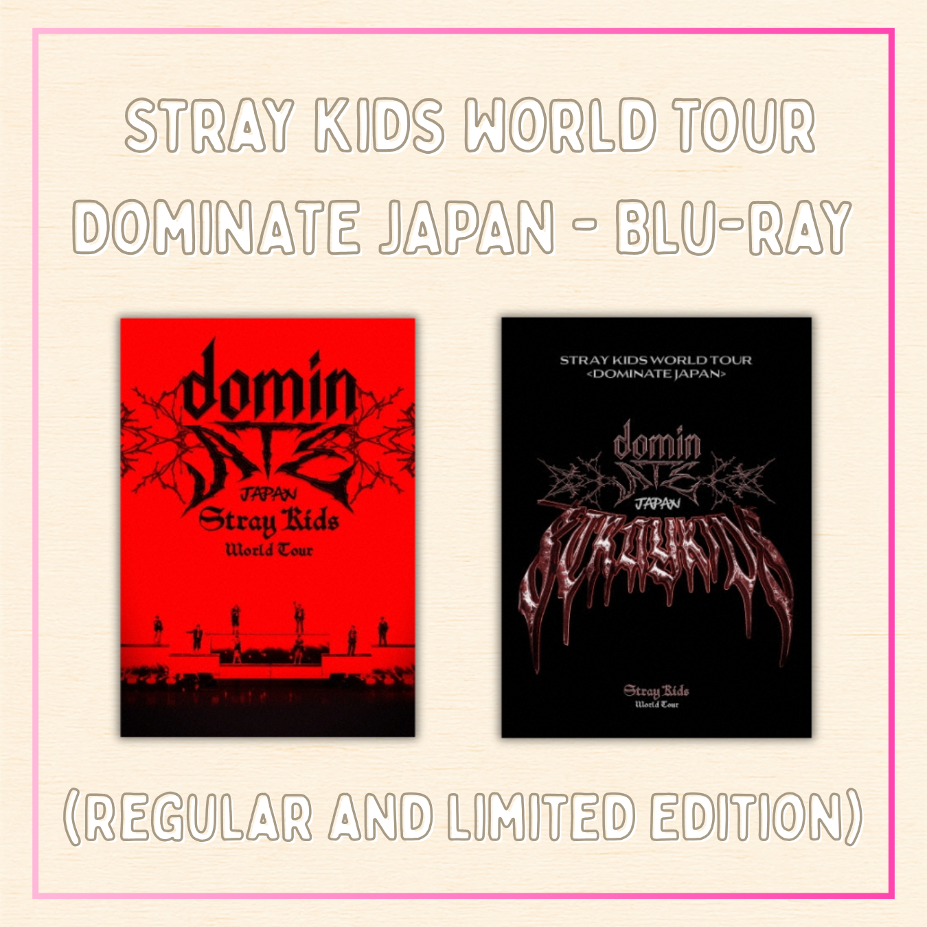 Stray Kids World Tour DominATE JAPAN - Blu-ray (Regular and Stray Kids World Tour DominATE JAPAN - Blu-ray (Regular and