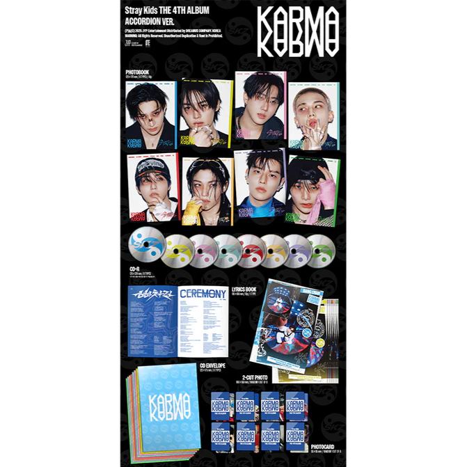 Stray Kids 4th album - 'KARMA' - Accordion Ver. (Random)
