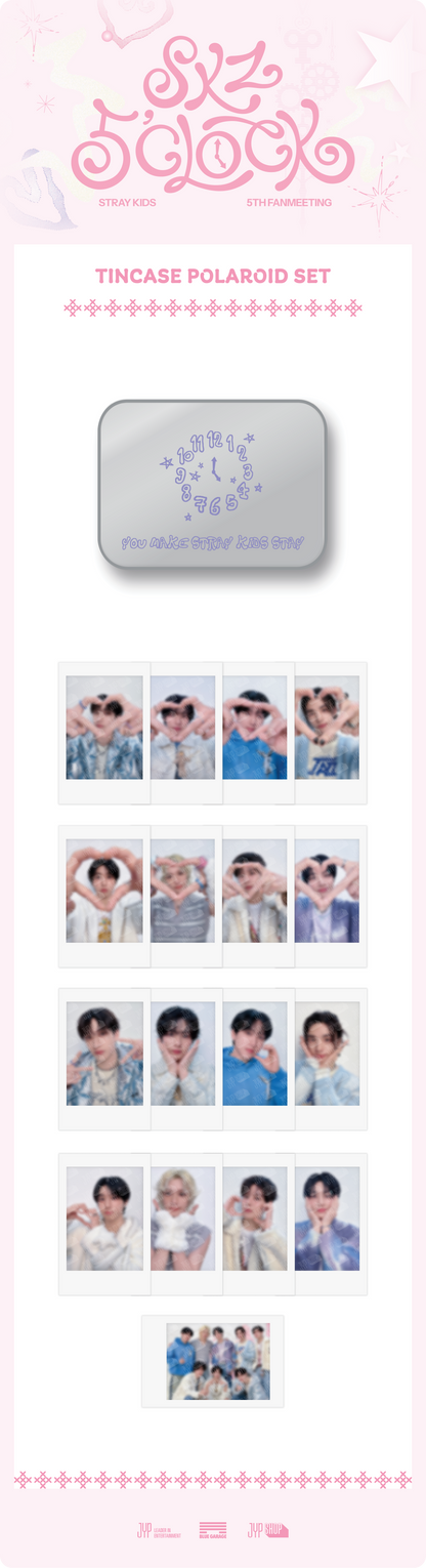 [PRE-ORDER] Stray Kids TINCASE POLAROID SET - SKZ 5'CLOCK