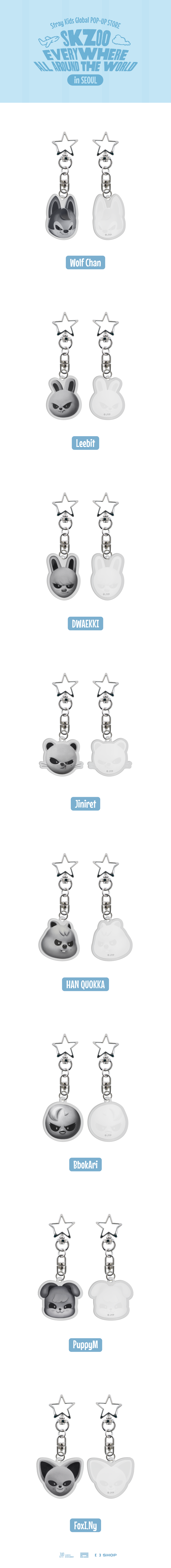 [Pre-Order] EVIL SKZOO ACRYLIC KEYRING - SKZOO EVERYWHERE ALL AROUND THE WORLD POP-UP STORE IN SEOUL OFFICIAL MD