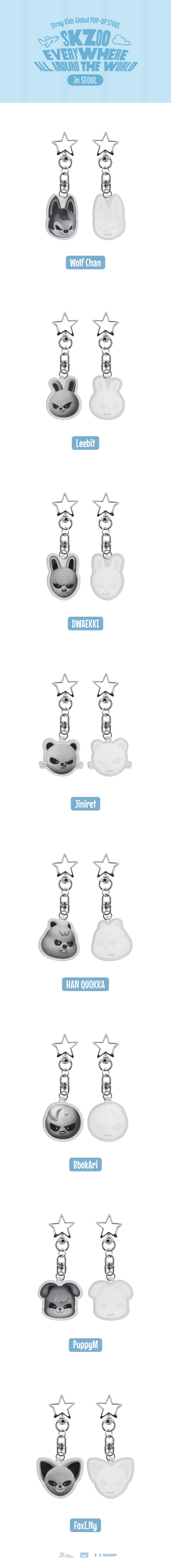 [Pre-Order] EVIL SKZOO ACRYLIC KEYRING - SKZOO EVERYWHERE ALL AROUND THE WORLD POP-UP STORE IN SEOUL OFFICIAL MD