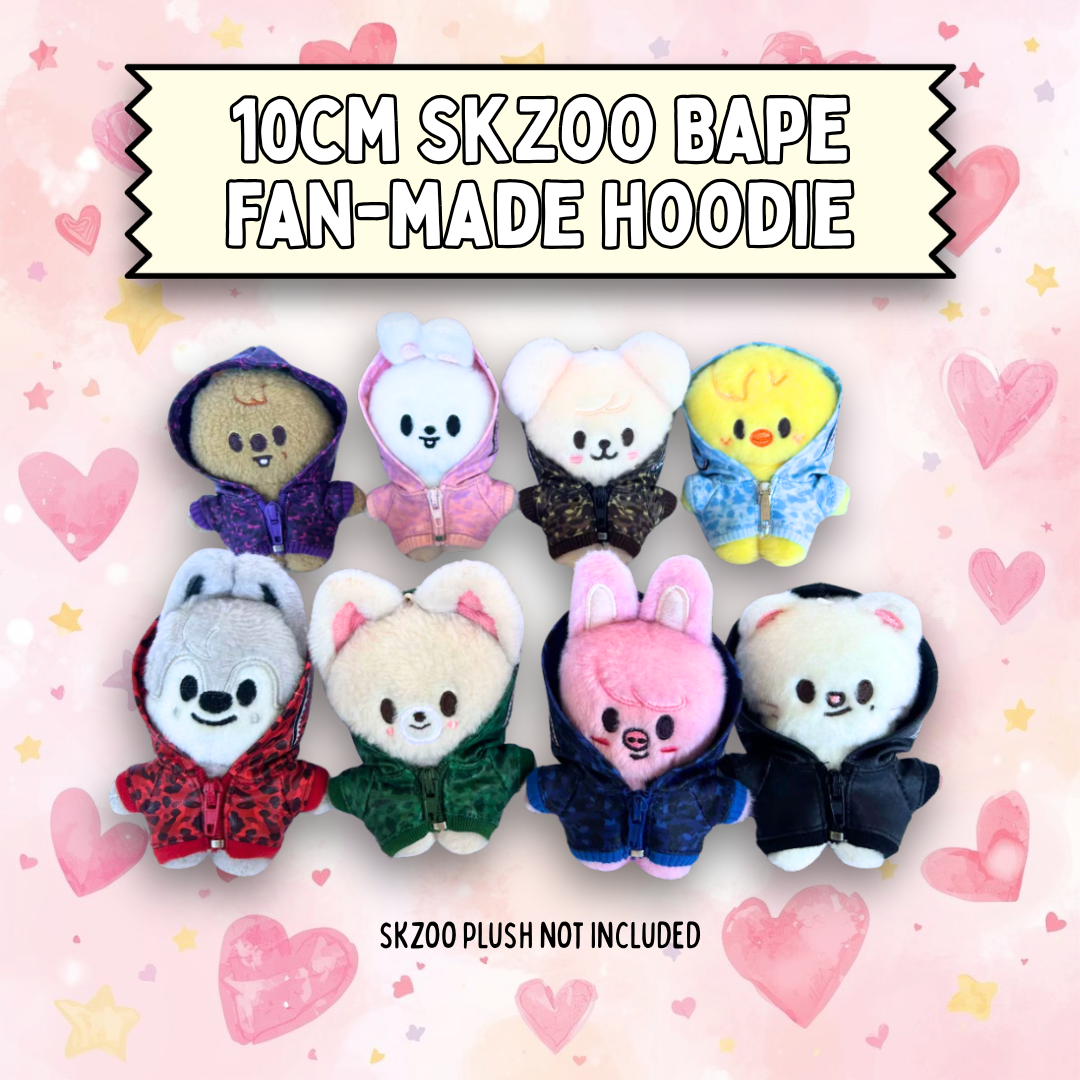 [PRE-ORDER] Stray Kids SKZOO Bape Fan-Made Hoodies (MEMBER CHOICE)