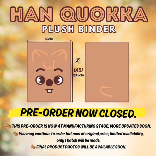 HAN QUOKKA Skzoo A5 Plush Binder