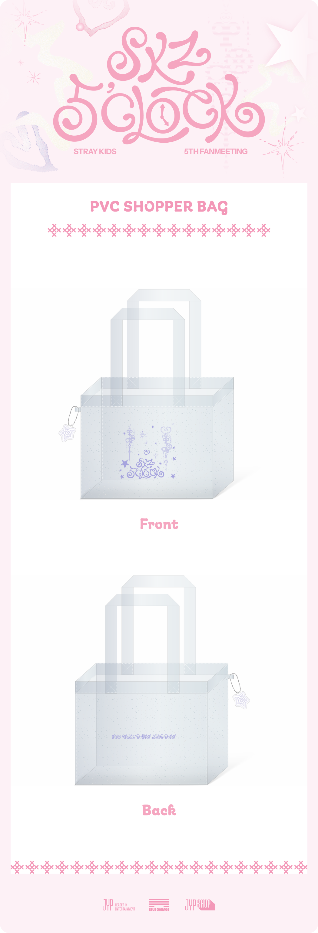 [PRE-ORDER] Stray Kids PVC SHOPPER BAG - SKZ 5'CLOCK