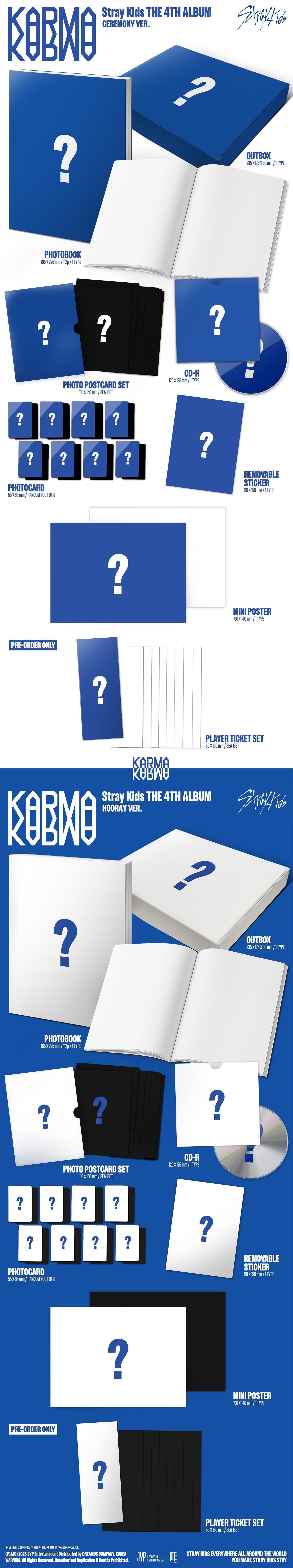 [PRE-ORDER] Stray Kids 4th album - 'KARMA' [YES24 POB]