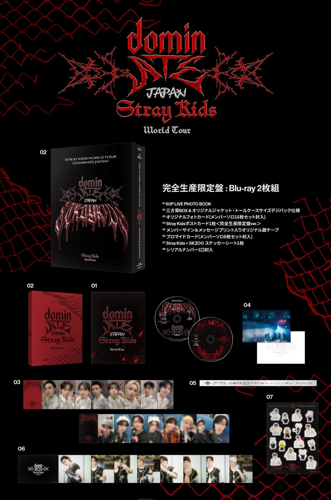 [Pre-Order] Stray Kids World Tour DominATE JAPAN - Blu-ray (Regular and Limited Edition)