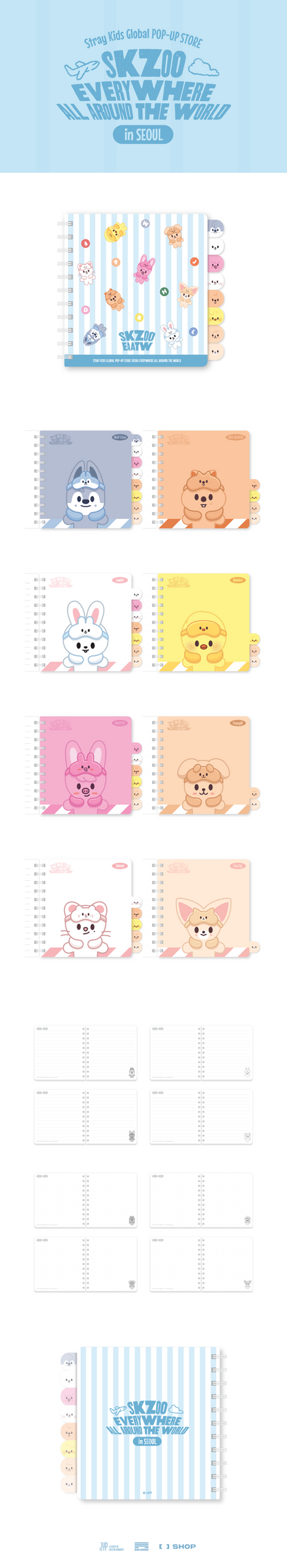 [Pre-Order] SKZOO INDEX NOTE SEOUL Ver. - SKZOO EVERYWHERE ALL AROUND THE WORLD POP-UP STORE IN SEOUL OFFICIAL MD