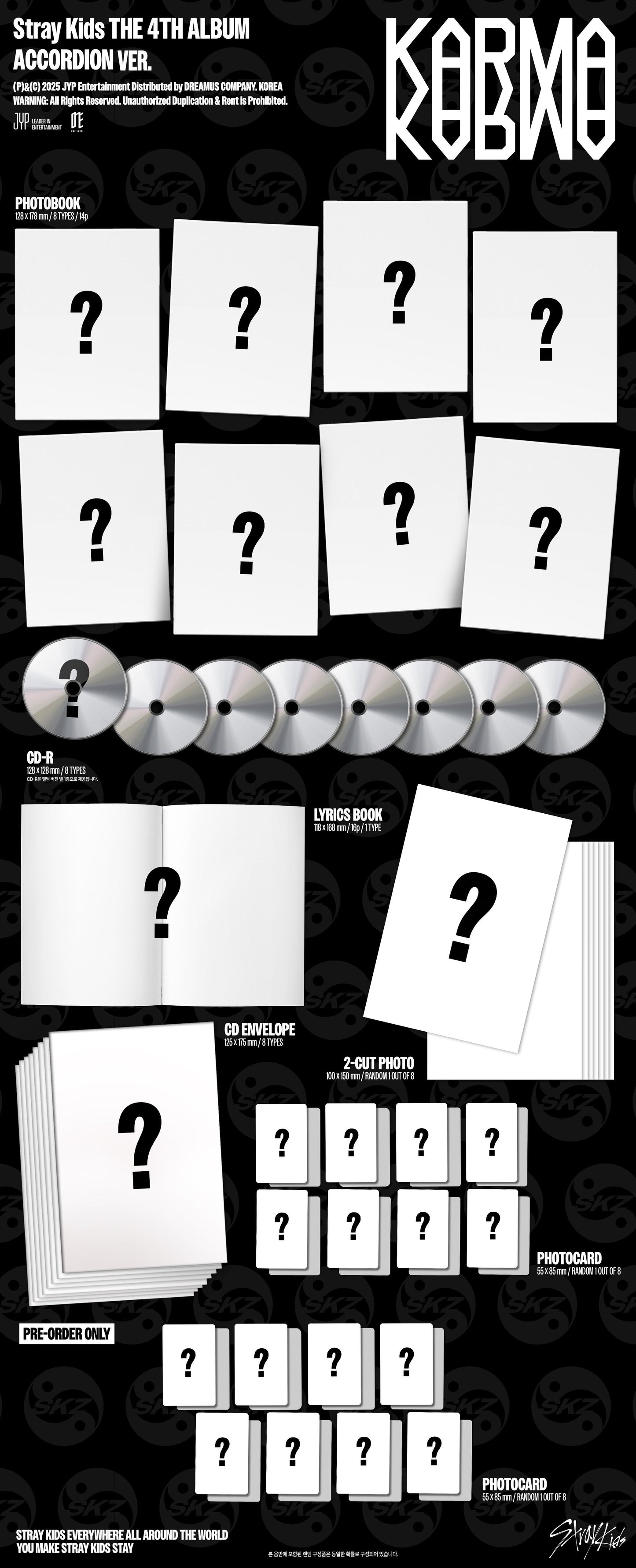 [PRE-ORDER] Stray Kids 4th album - 'KARMA' [YES24 POB]