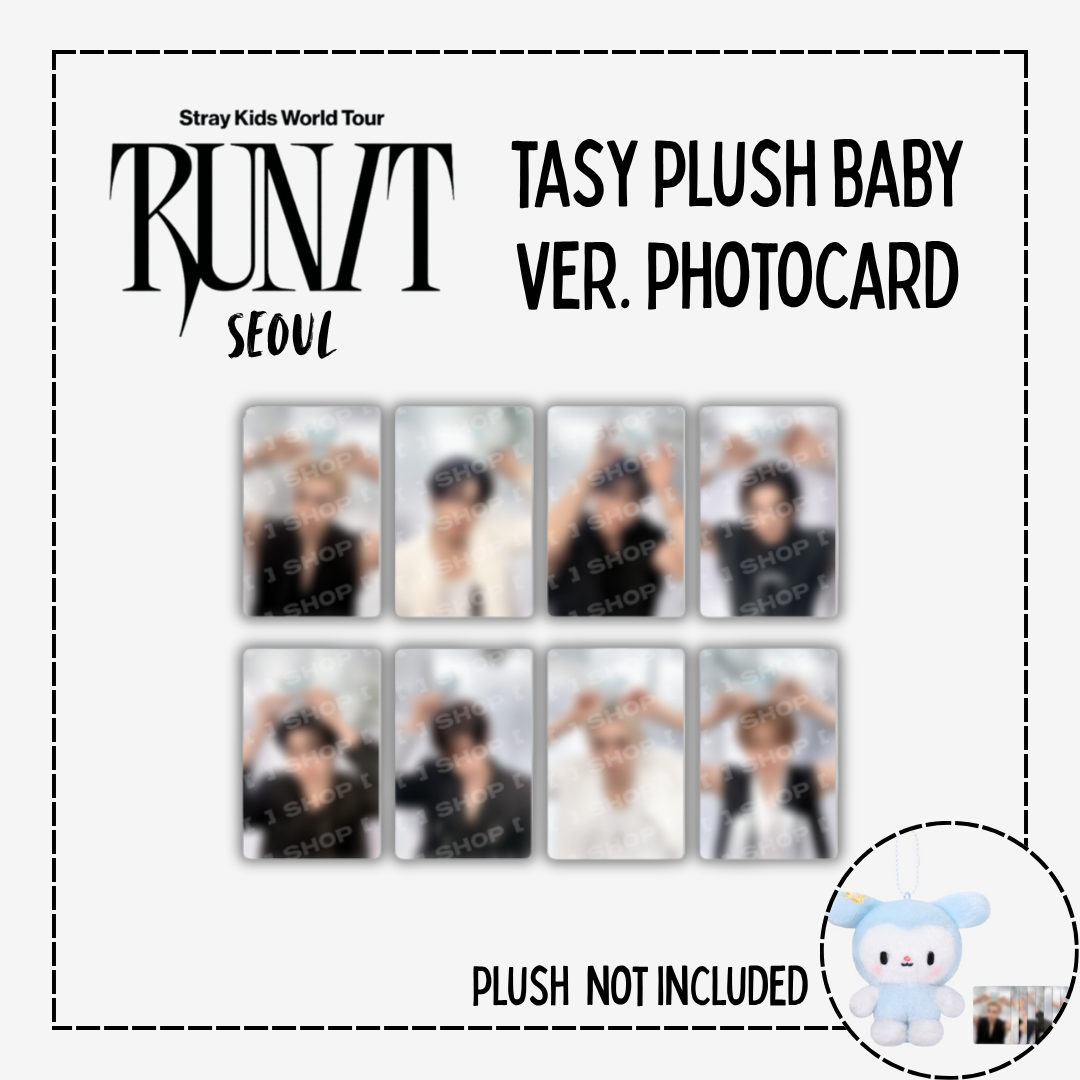 [PRE-ORDER] Stray Kids World Tour <RUN IT SEOUL> TASY PLUSH BABY VER. (PHOTOCARDS ONLY)
