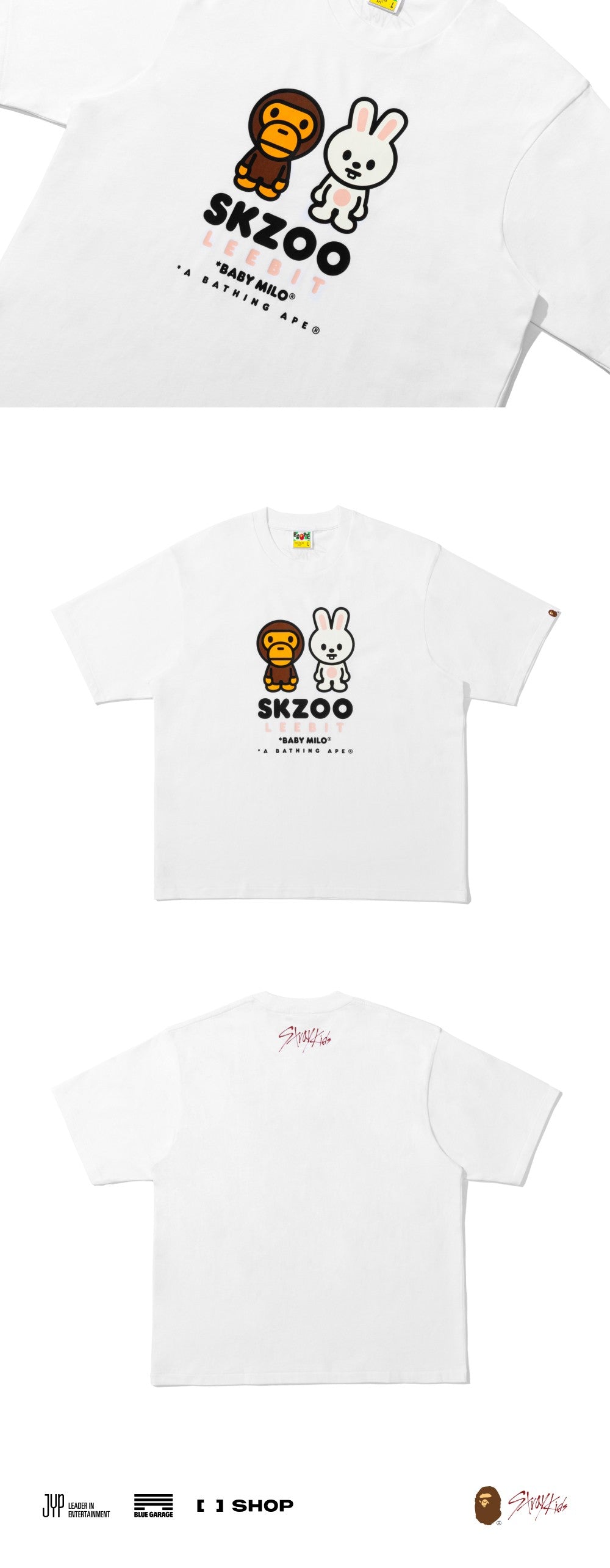 [PRE-ORDER] BABY MILO TEE - STRAY KIDS x A BATHING APE® OFFICIAL MERCH