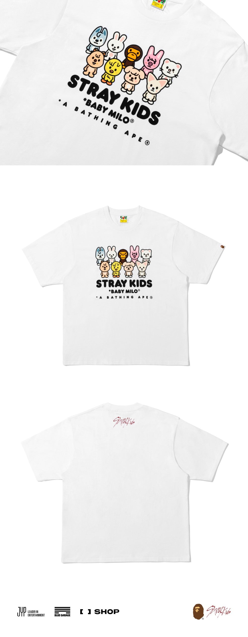 [PRE-ORDER] SKZOO FAMILY BABY MILO TEE - STRAY KIDS x A BATHING APE® OFFICIAL MERCH