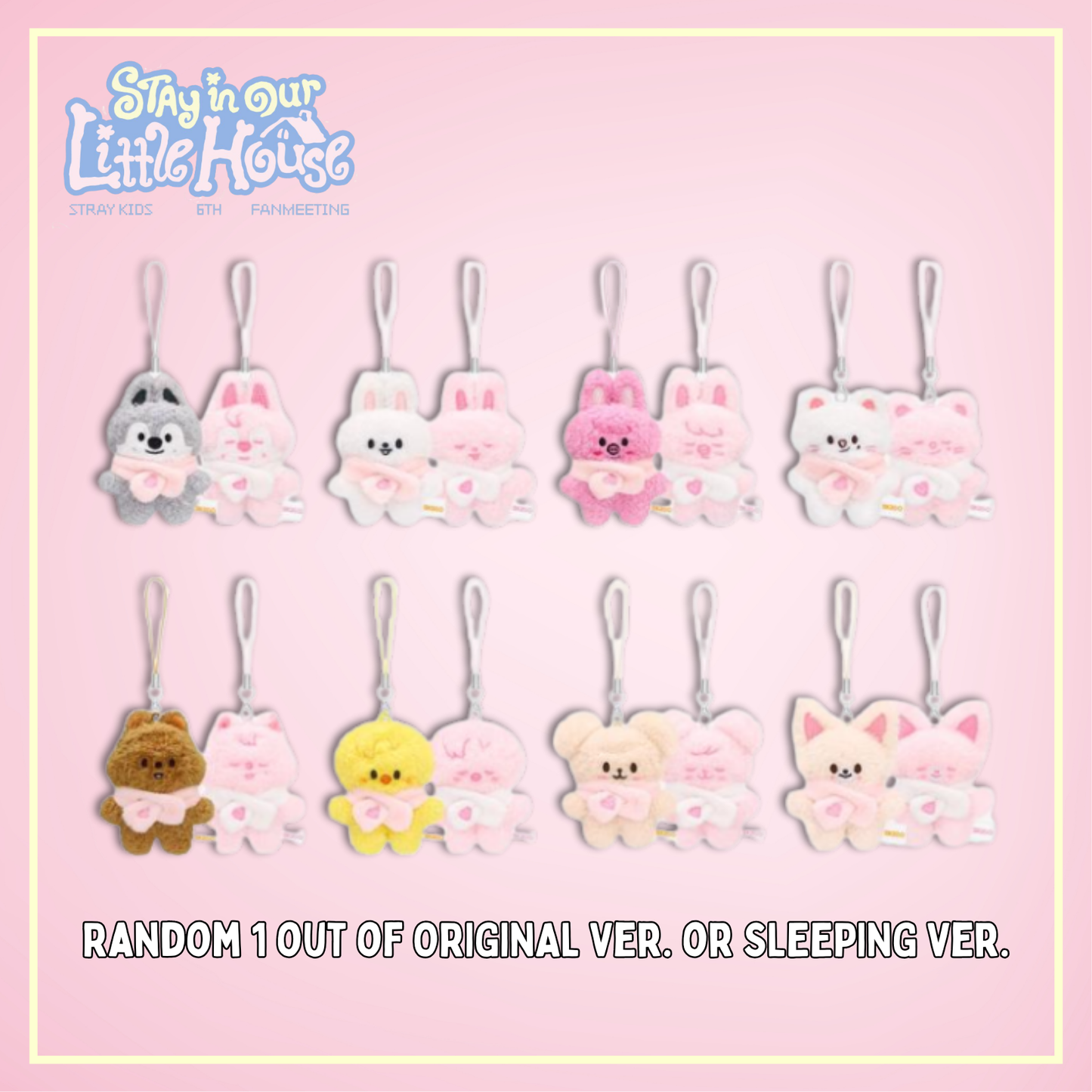 [PRE-ORDER] SKZOO SECRET PLUSH MICRO - Stray Kids 6TH FANMEETING - 'STAY in Our Little House' Official MD