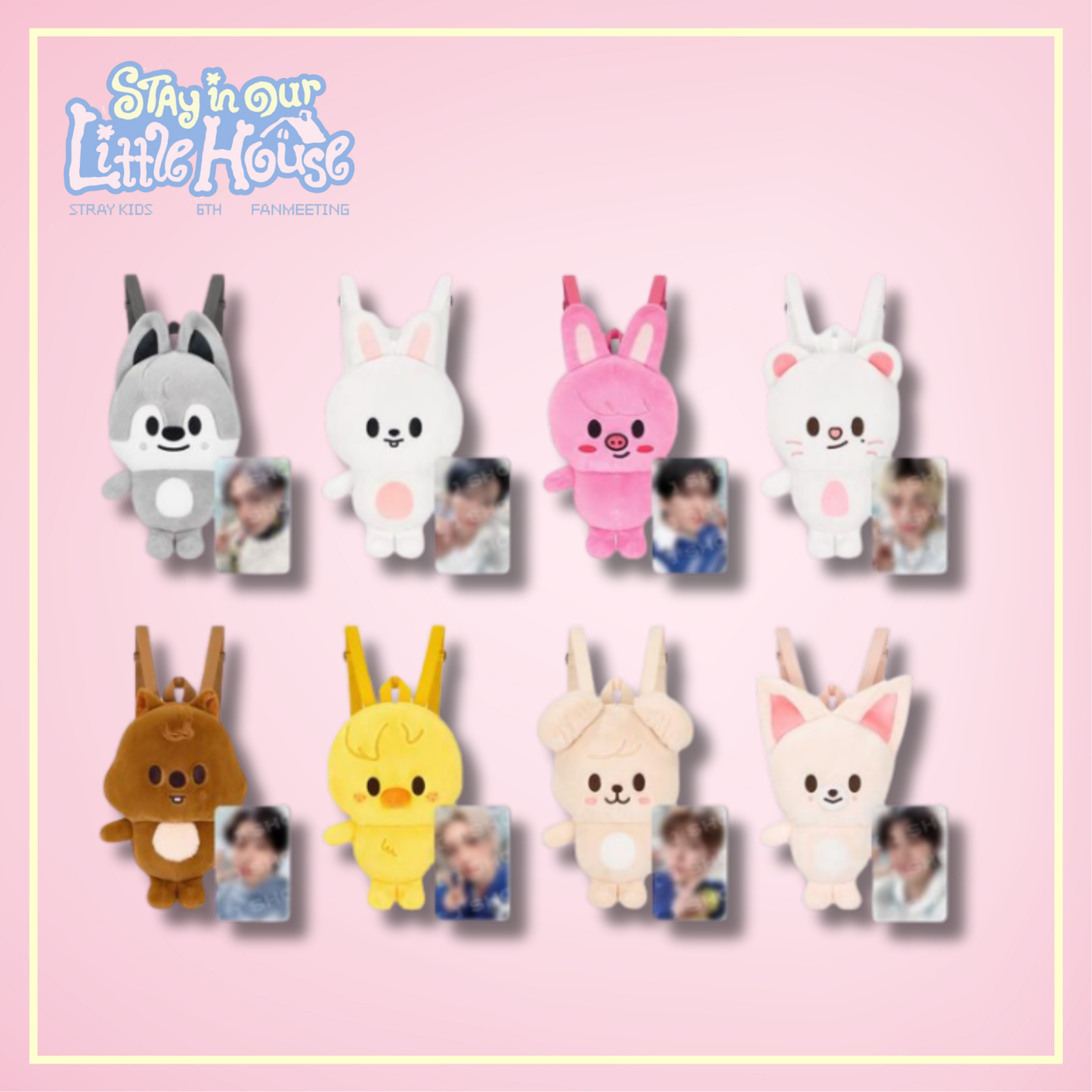[PRE-ORDER] SKZOO PLUSH BACKPACK - Stray Kids 6TH FANMEETING - 'STAY in Our Little House' Official MD