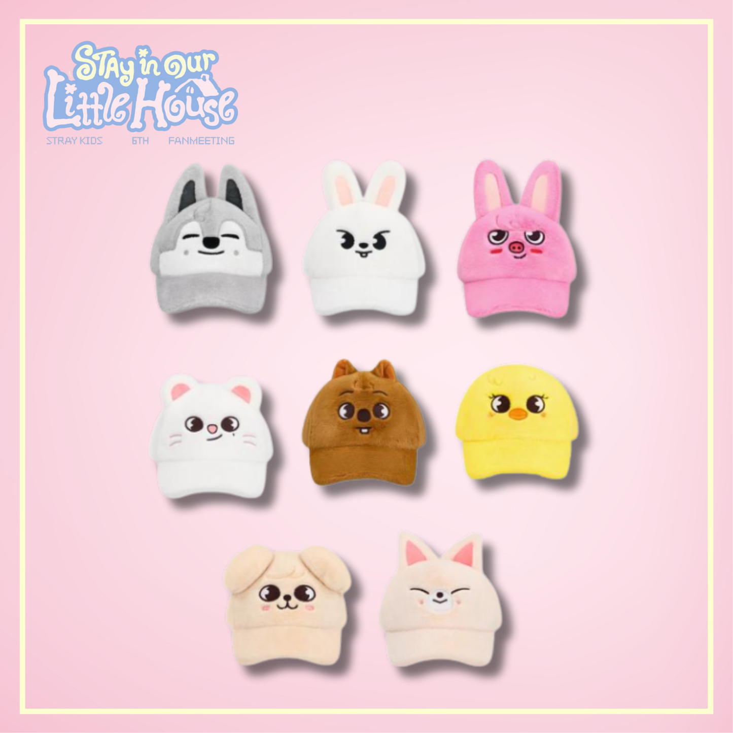 [PRE-ORDER] SKZOO PLUSH CAP - Stray Kids 6TH FANMEETING - 'STAY in Our Little House' Official MD