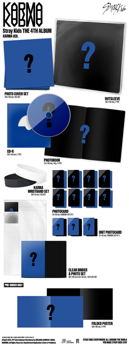 [PRE-ORDER] Stray Kids 4th album - 'KARMA' - Karma Ver. (Limited) [FANS SHOP POB]