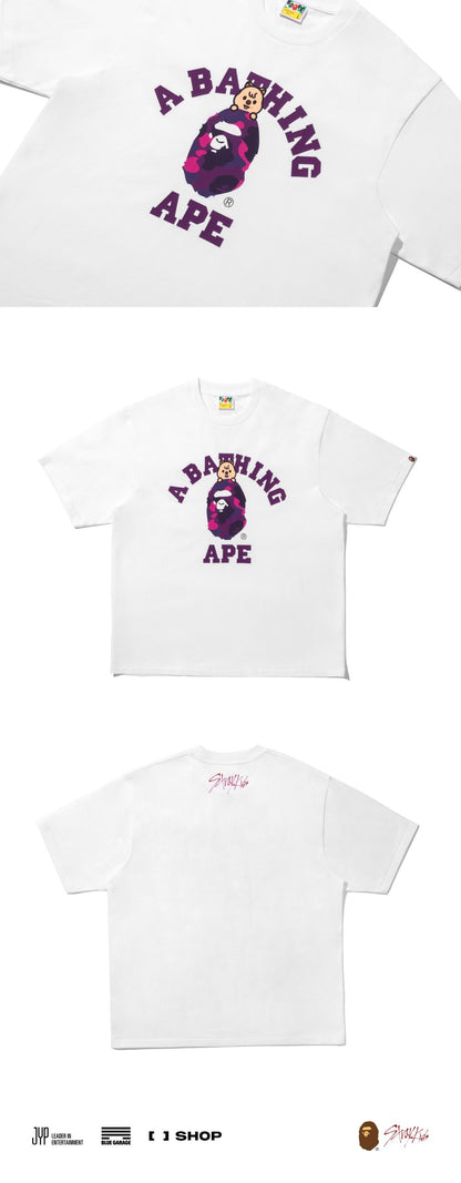 [PRE-ORDER] COLLEGE TEE - STRAY KIDS x A BATHING APE® OFFICIAL MERCH