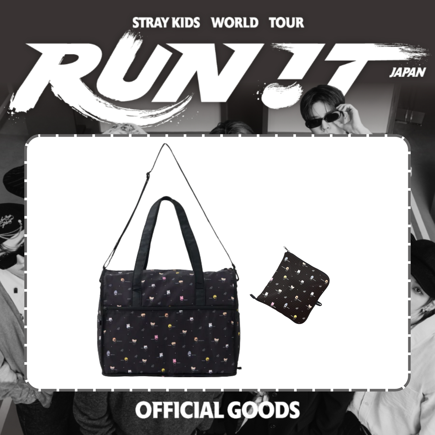 [PRE-ORDER] Stray Kids - TRAVEL BAG - World Tour <RUN IT JAPAN> Online Official MD