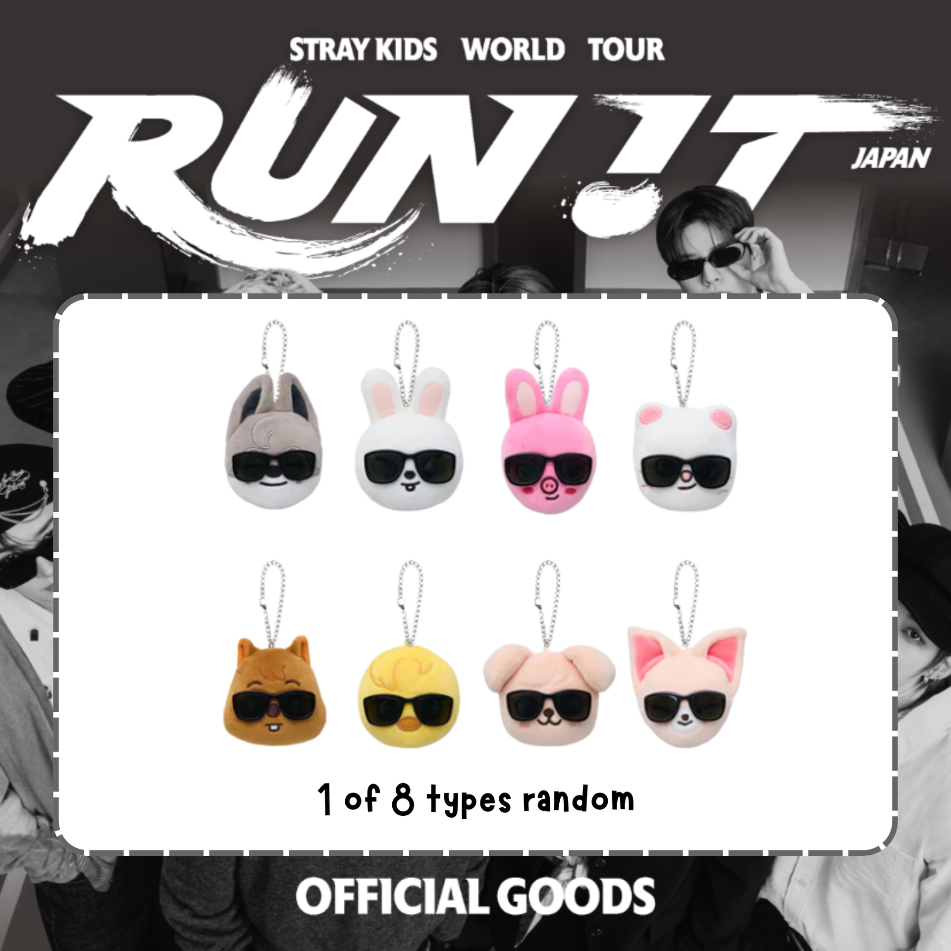 straykids アイエン フェイスキーリング PRE-ORDER] Stray Kids - RANDOM FACE KEYRING - World Tour Online