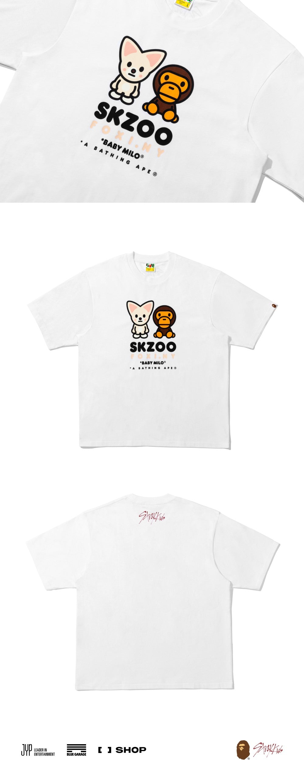 [PRE-ORDER] BABY MILO TEE - STRAY KIDS x A BATHING APE® OFFICIAL MERCH