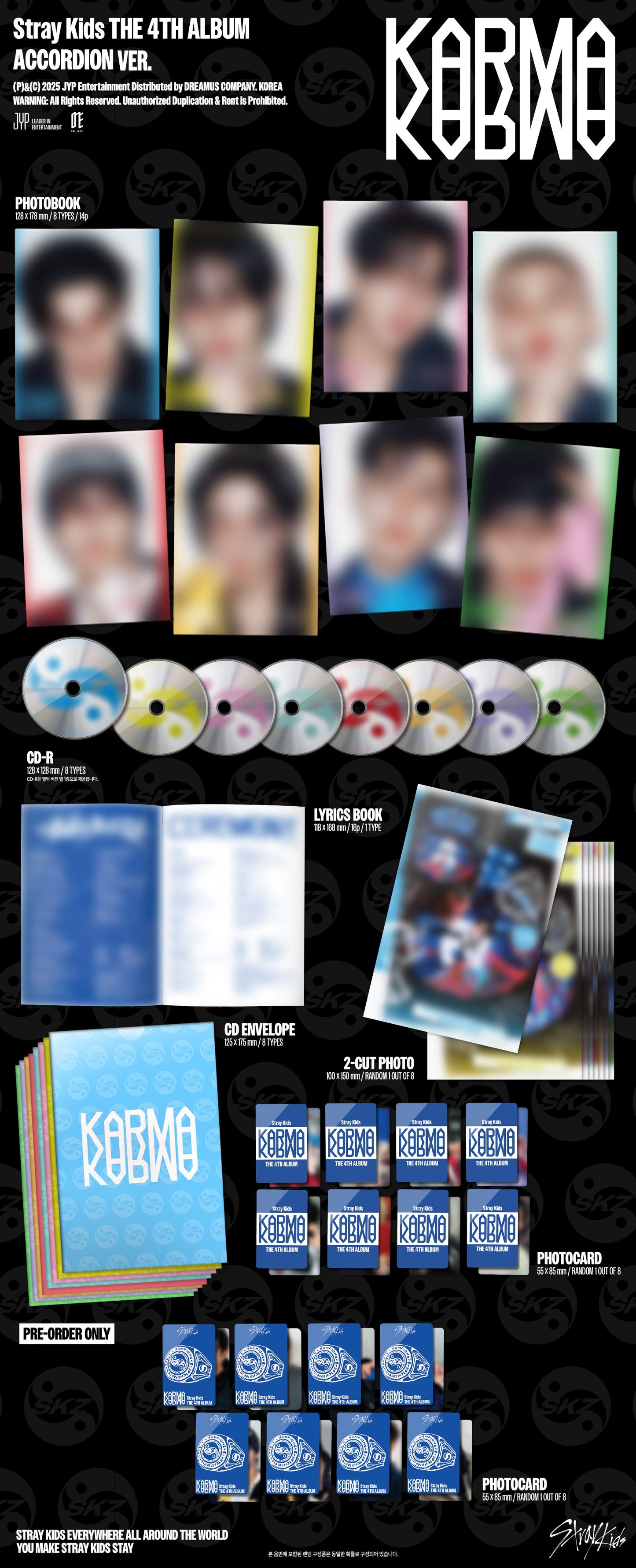[PRE-ORDER] Stray Kids 4th album - 'KARMA' [YES24 POB]