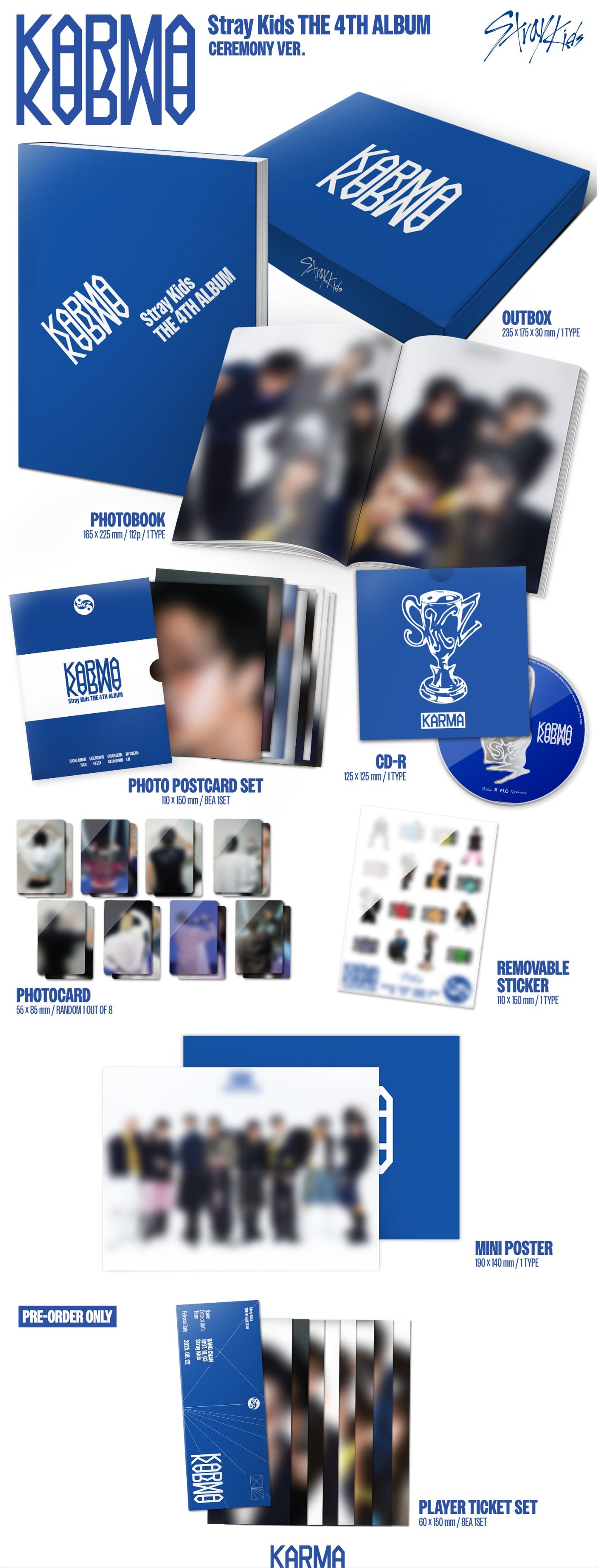 [PRE-ORDER] Stray Kids 4th album - 'KARMA' [YES24 POB]
