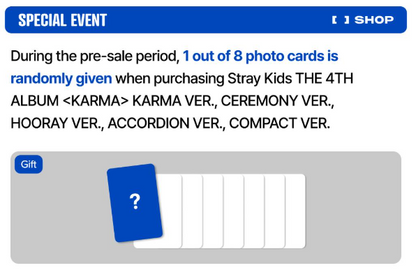 [PRE-ORDER] Stray Kids 4th album - 'KARMA' - Karma Ver. (Limited) [FANS SHOP POB]