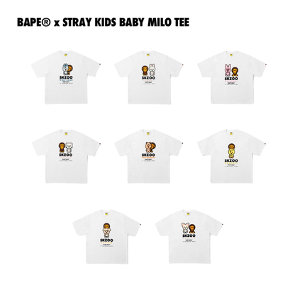 [PRE-ORDER] BABY MILO TEE - STRAY KIDS x A BATHING APE® OFFICIAL MERCH