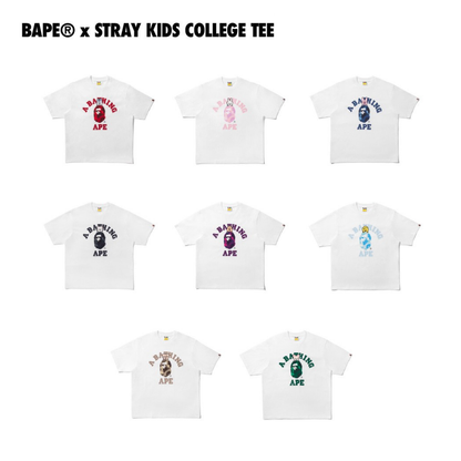 [PRE-ORDER] COLLEGE TEE - STRAY KIDS x A BATHING APE® OFFICIAL MERCH