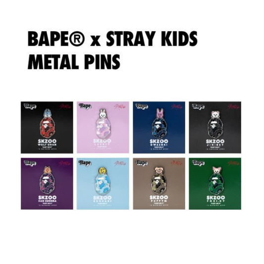 [PRE-ORDER] METAL PINS - STRAY KIDS x A BATHING APE® OFFICIAL MERCH