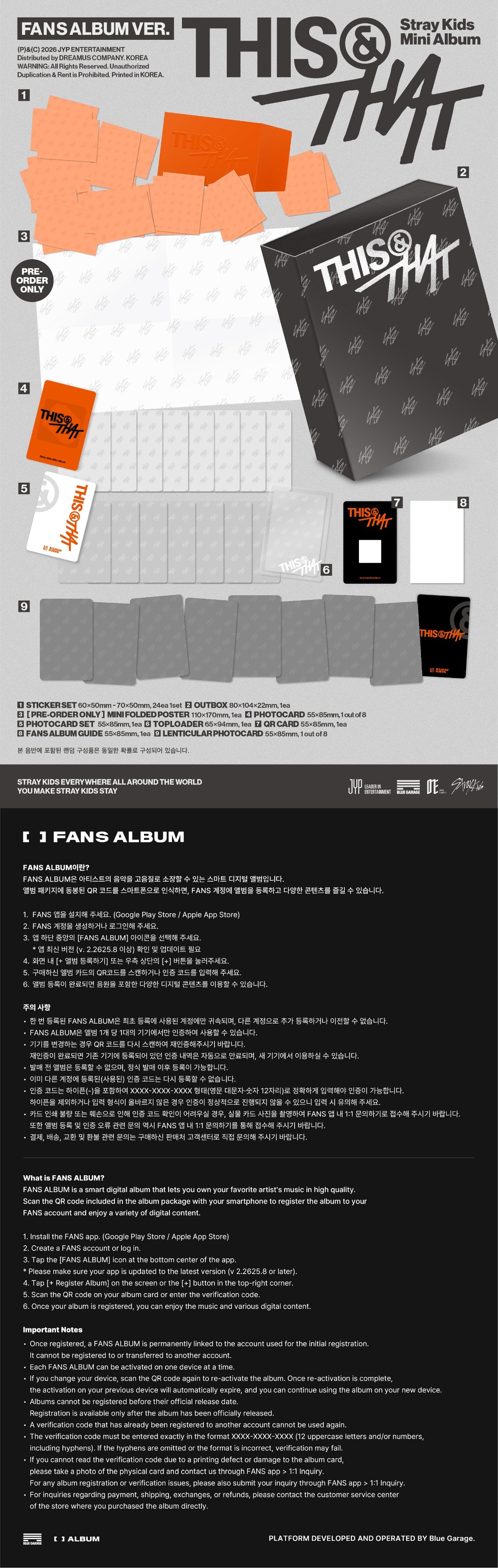 [Pre-Order] Stray Kids Mini Album - 'THIS & THAT' - FANS ALBUM VER.  (SHOP POB CHOICE)