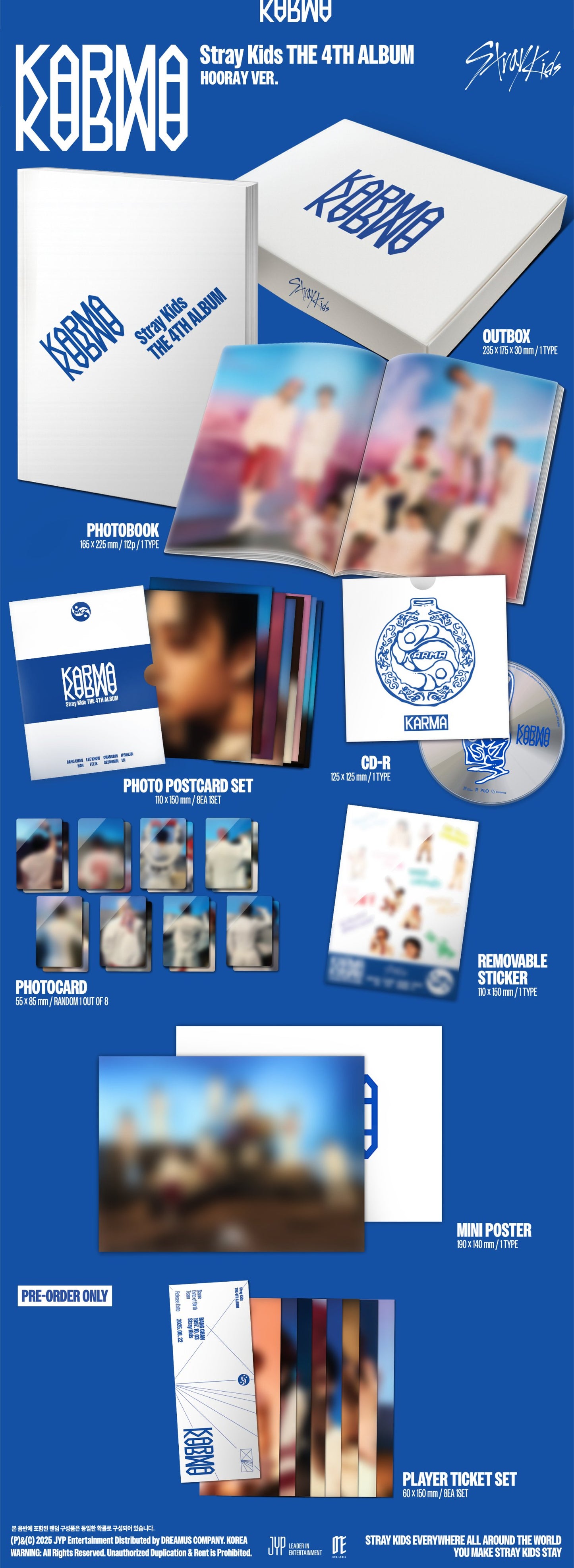 [PRE-ORDER] Stray Kids 4th album - 'KARMA' [YES24 POB]