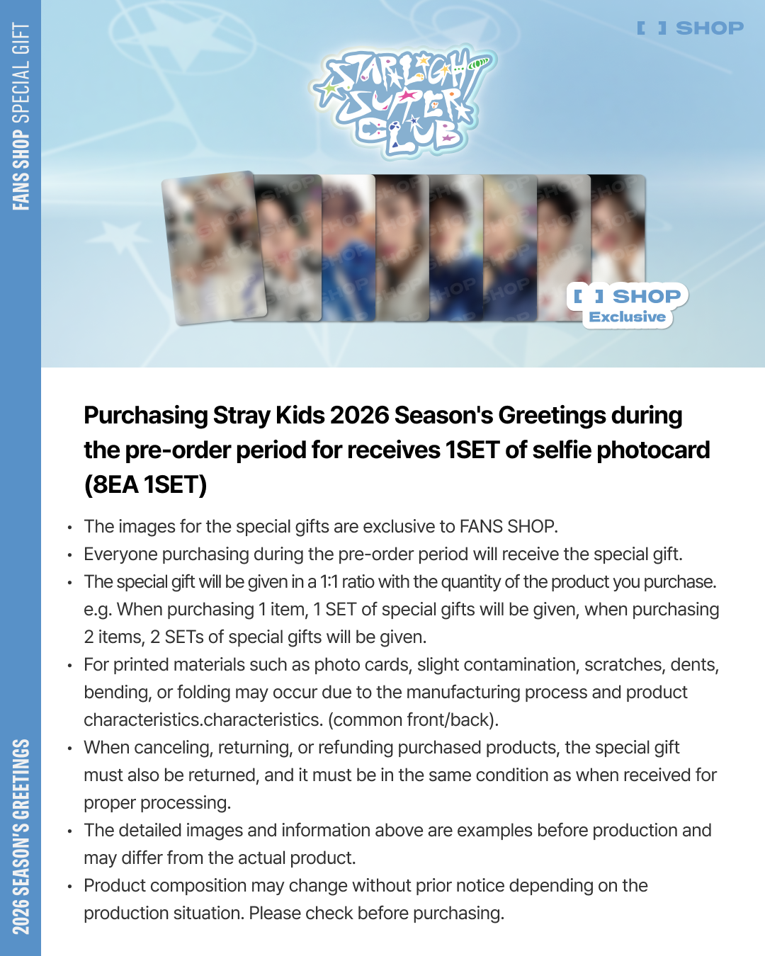 [PRE-ORDER] Stray Kids 2026 Season’s Greetings  'STARLIGHT SUPPER CLUB'