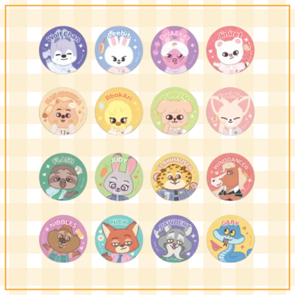 [PRE-ORDER] Skzoo x Zootopia2 Pop-Up Store Official MD - SECRET GLITTER CAN BADGE (RANDOM)