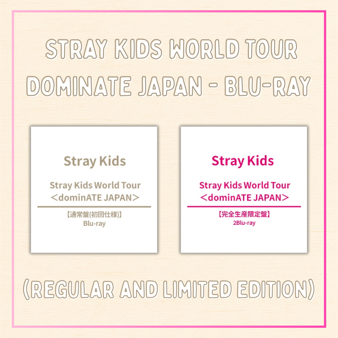 [Pre-Order] Stray Kids World Tour DominATE JAPAN - Blu-ray (Regular and Limited Edition)