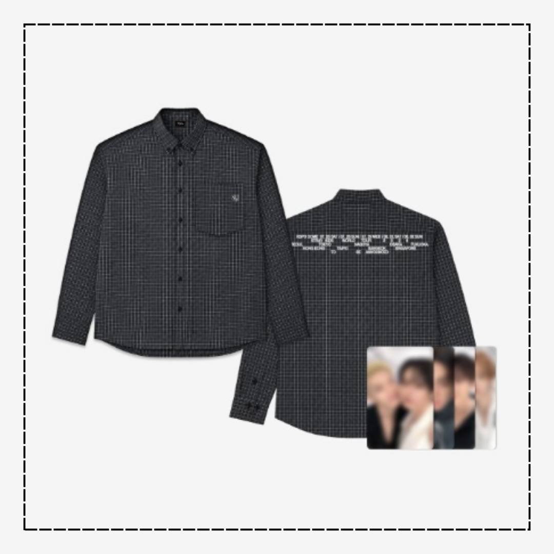 [PRE-ORDER] Stray Kids - Check Shirt - World Tour <RUN IT SEOUL> Online Official MD