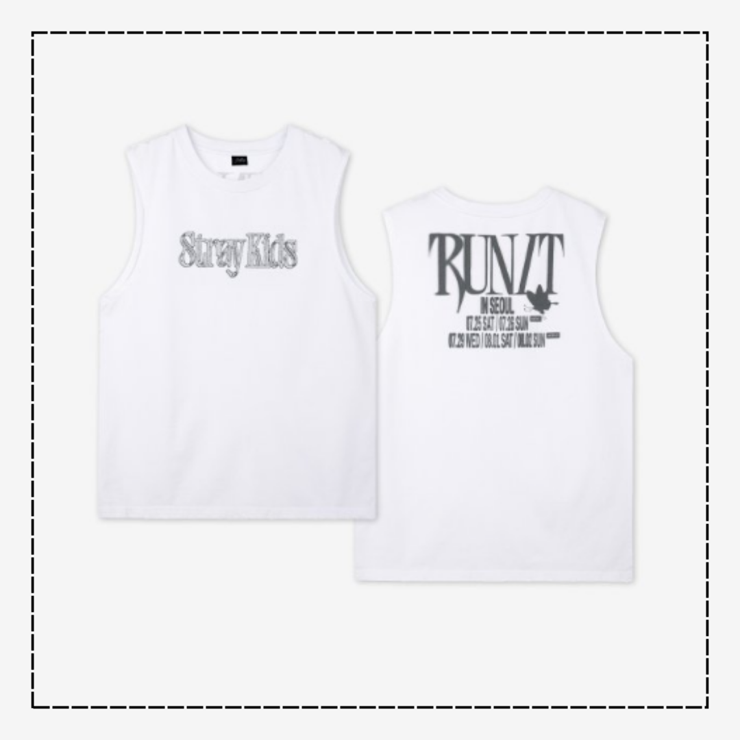 [PRE-ORDER] Stray Kids - Sleeveless Top - World Tour <RUN IT SEOUL> Online Official MD