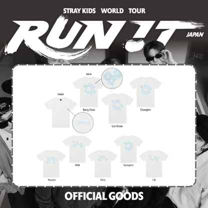 [PRE-ORDER] Stray Kids - T-SHIRT - World Tour <RUN IT JAPAN> Online Official MD