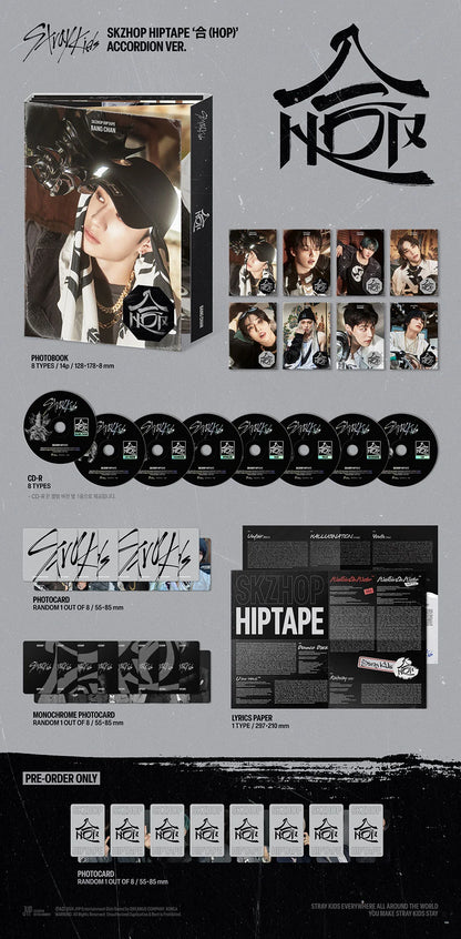 [PRE-ORDER] Stray Kids SKZHOP HIPTAPE '合(HOP)' [ACCORDION VER.] - WITH JYP POB