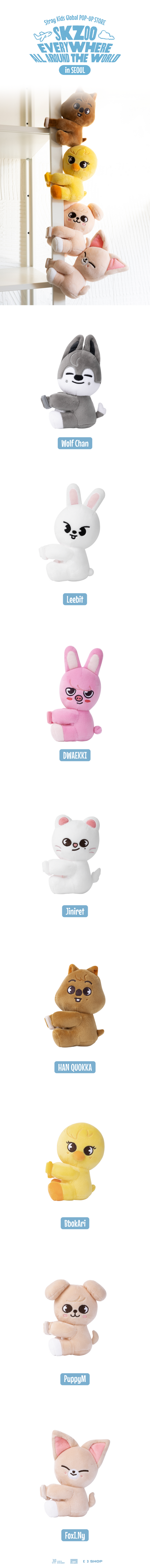[Pre-Order] SKZOO STRAP PLUSH - SKZOO EVERYWHERE ALL AROUND THE WORLD POP-UP STORE IN SEOUL OFFICIAL MD