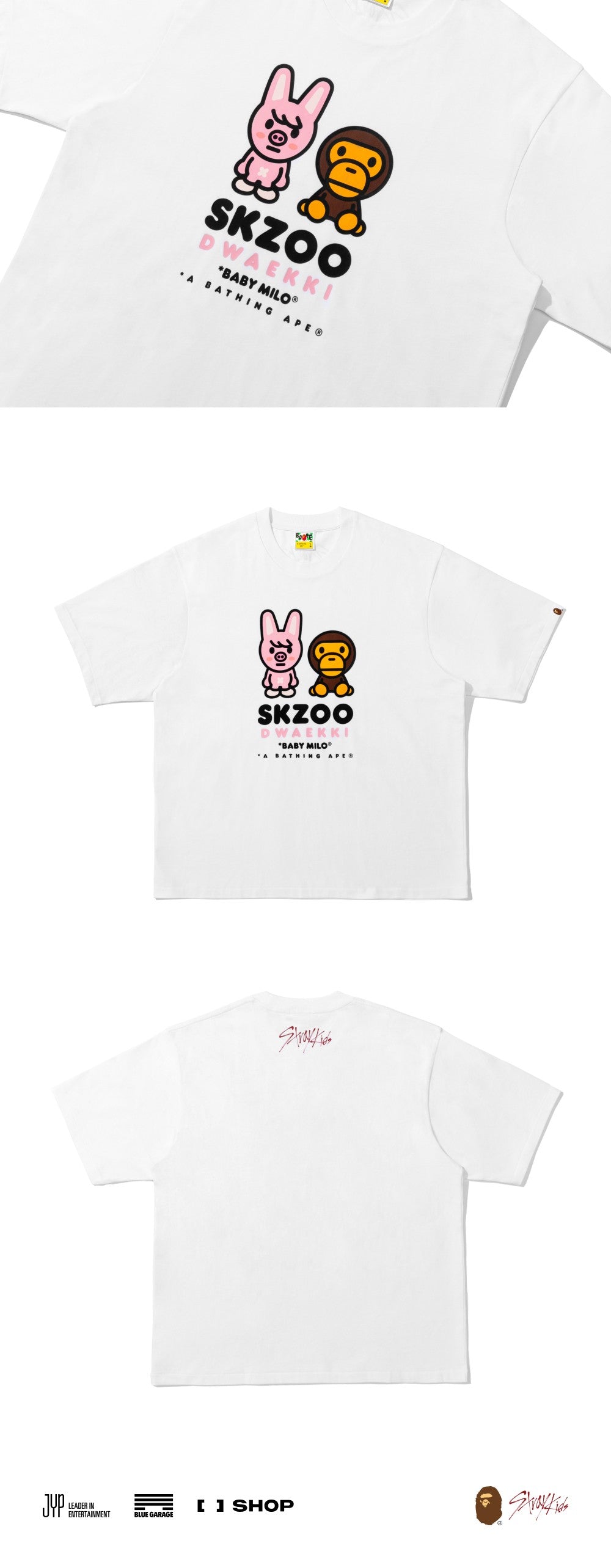 [PRE-ORDER] BABY MILO TEE - STRAY KIDS x A BATHING APE® OFFICIAL MERCH
