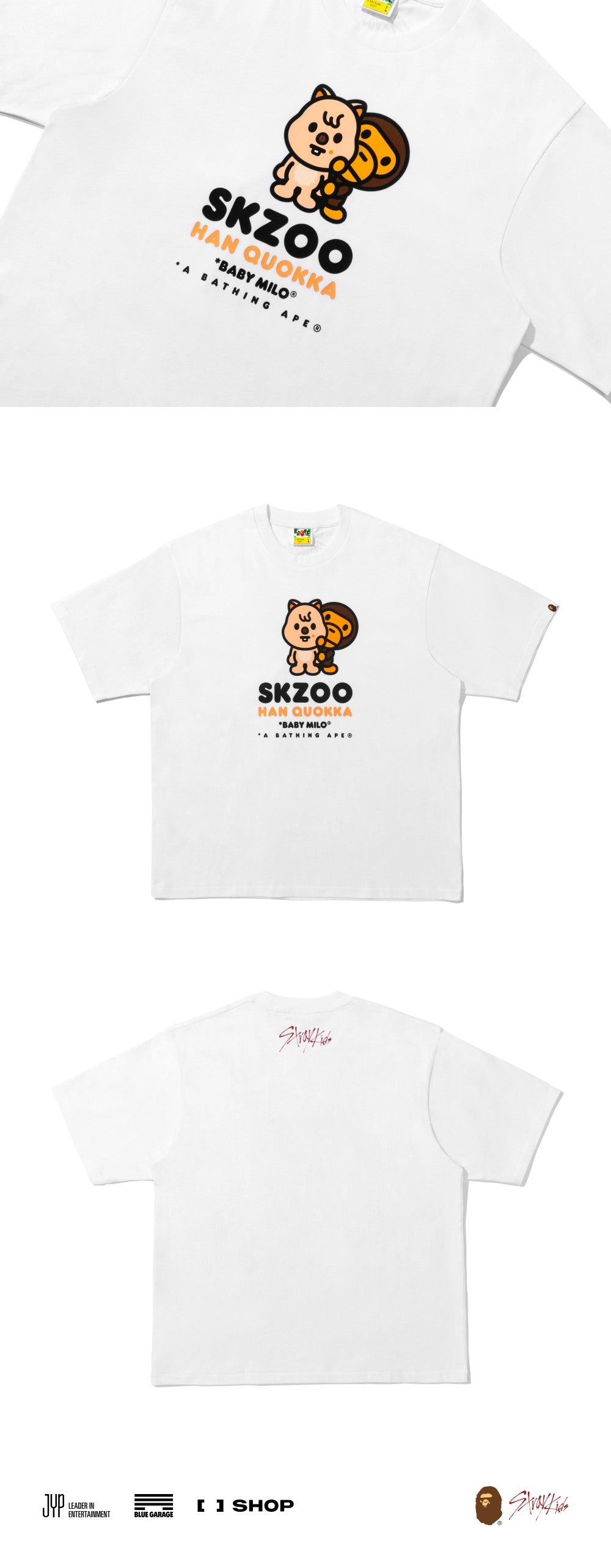 [PRE-ORDER] BABY MILO TEE - STRAY KIDS x A BATHING APE® OFFICIAL MERCH