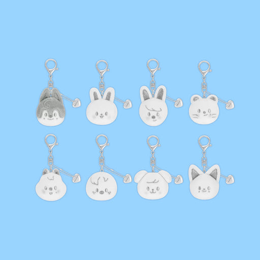 [PRE-ORDER] Skzoo Face Keyring Silver Ver. [DominATE : celebrATE POP-UP STORE MD]