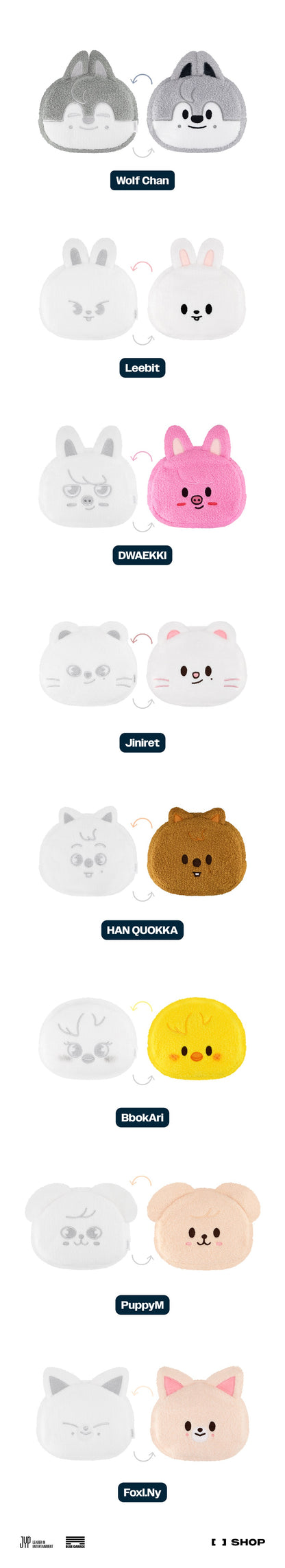 [PRE-ORDER] Skzoo Reversible Face Pouch [DominATE : celebrATE POP-UP STORE MD]