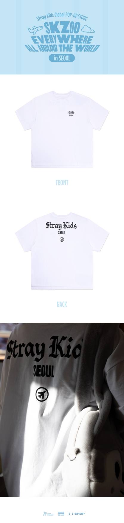[Pre-Order] T-SHIRT SEOUL Ver. - SKZOO EVERYWHERE ALL AROUND THE WORLD POP-UP STORE IN SEOUL OFFICIAL MD