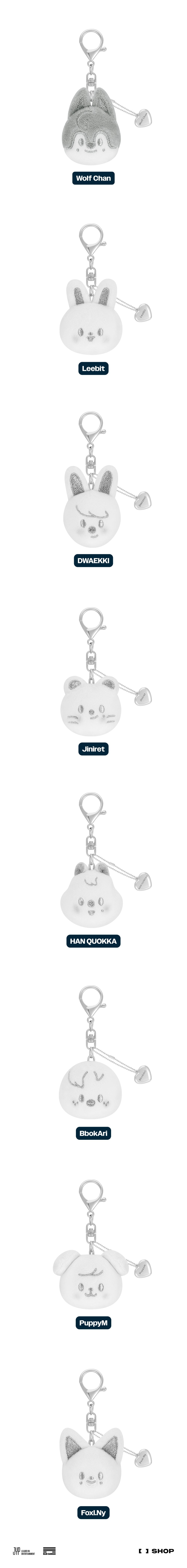 [PRE-ORDER] Skzoo Face Keyring Silver Ver. [DominATE : celebrATE POP-UP STORE MD]