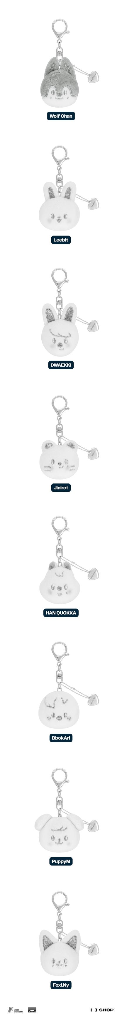 [PRE-ORDER] Skzoo Face Keyring Silver Ver. [DominATE : celebrATE POP-UP STORE MD]