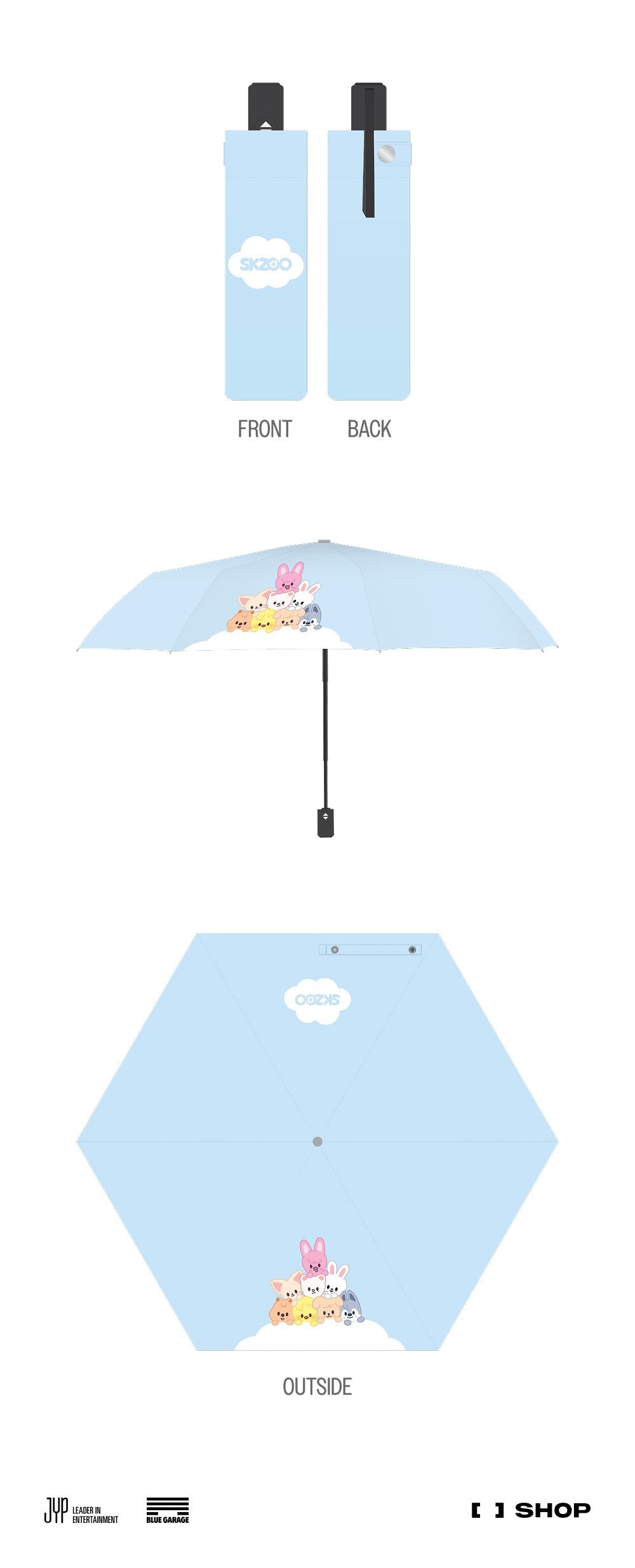 [PRE-ORDER] Skzoo Folding Sun Umbrella [DominATE : celebrATE POP-UP STORE MD]